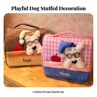 Large Capacity Cute Dog Makeup Bag Layered Design Cute Puppy Makeup Bag Multi-Purpose for Women, Girls, Daily Use, Business Trip, Dorm Room