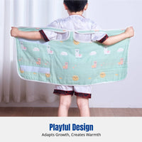Kids Gauze Belly Band, Sleeveless Sleeping Bag, Summer, Cartoon Print, Anti-Kick, Child Sleepwear