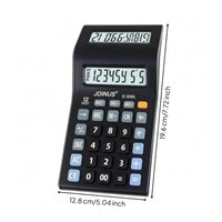 Angled Display Two-screenScreen Calculator Raised Buttons Solar Battery Calculator for Desk