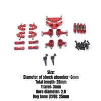 RC Car Upgrade Kit Lightweight RC Car Parts with Shock Absorbers Adjustable Hardware for Wltoys 1/28 Garage Tuning