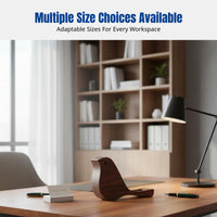 Hardwood Business Card Holder, Beech & Walnut, Creative Creature-Shaped Wooden Card Stand, Desktop Organizer