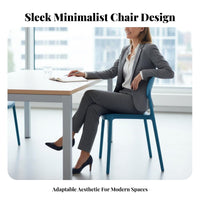Easy to Clean Molded Plastic Side Chair Stackable Indoor Seating Lightweight Dining Stool Modern Design for Restaurant Owners, Apartment Dwellers, Study Room, Kitchen, Special Events, Balcony