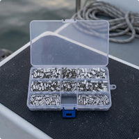 600 Pieces Fishing Line Crimping Tube Resistant Aluminum Crimping Sleeve Burr Wire Connector