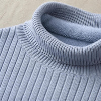 Women's Fleece Lined Turtleneck Sweater Winter Warm Knitted Base Layer Top