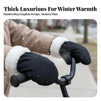 Thickened children's Thick Mittens Warm Suede and Sherpa Mittens Windproof for Students, Kids 5+, Cycling, Cold Weather, Driving
