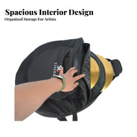 Front Pocket 22-Inch Cymbal Bag Zippered Padded Cymbal Bag Black