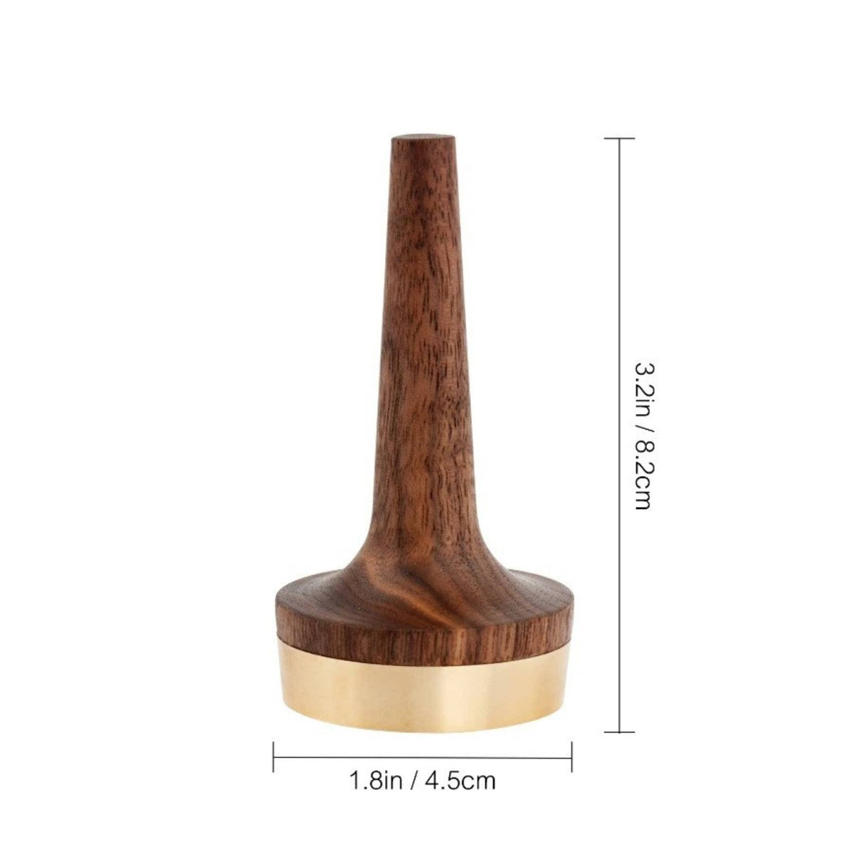 Band Display Stand Walnut Band Holder with Brass Base Jewelry Wooden Natural for Jewelers, Countertop Organization
