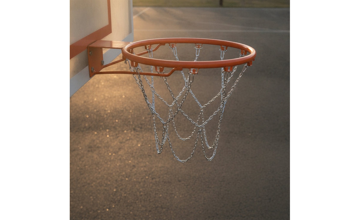 Chain Basketball Net Rustproof Metal Basketball Regulation Net Size for Schools, Playgrounds