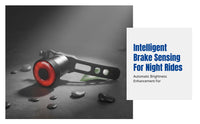 Bike Warning Light With Smart Brake Sensing, Waterproof, Type-C Charging, For Street & Trail Bikes, Night Use