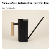 Rust-Resistant Long Spout Watering Can Decorative Stainless Steel Plant Waterer Lightweight for Balcony, Office