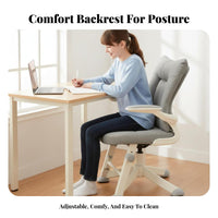Ergonomic Design Adjustable Student Task Chair 360-Degree rotating Office Furniture Thick padding Seat effortless Rolling Casters for Students, Teenagers, Adults, Study Room, Bedroom