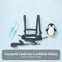 Adjustable Straps Kids Ski Harness Long-Lasting Nylon Strapping Kids Ski Training Harness Removable Buckles Skiing Speed Control Leash Heavy Duty for Beginners, Toddlers, Parents, Snowboarding, Cycling, Skateboarding