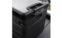 Textured Surface Foldable Trunk Storage Box Ribbed Sides Hard-Shell Trunk Box Fitted Lid Cargo Organizer Collapsible