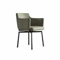 360-Degree rotate Upholstered supportchair Multi-Purpose Pedestal Base Chair Modern Minimalist Design Indoor Seating Ergonomic Curved rearrest for Office Workers, Homeowners, Readers, Dining Room, Reception Area, Bedroom, perusing niche