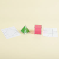 8 Pieces Geometric Shapes with Colored Nets Visual Geometric Solids 3D Shapes Hands-on Manipulatives Classroom for Teachers