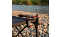 Double Fishing Rod Holder Multipurpose Double Rod Holder Adjustable Pole Rack Aluminum Alloy