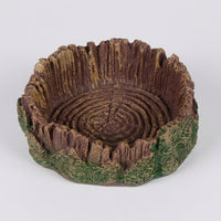 Tip-Resistant Dish and Tortoise Water Bowl, Resin Wood Grain Snake Accessories for Vivarium, Easy to Clean Non-Porous Feeding Bowl