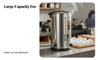 Automatic Keep-Warm Function Commercial Water Boiler Anti-Dry-Overheat Protection Large Capacity Water Heater Adjustable Temperature Control Stainless Steel Beverage Urn Insulated for Caterers, Shuts down Ice Personnel, Hotels, Shuts down Ices