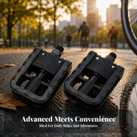 Foldable Bike Pedals Easy Installation Plastic Folding Pedals Lightweight