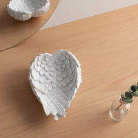 Textured Angel Wing Sculpture Carved Angel Wing Figurine Compact Artistic for Decorators, Collectors
