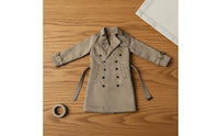 1/6 Scale Long Coat Realistic Intricacy 1/6 Scale Figure Coat Miniature Overcoat Cloth Material Miniature Action Figure Jacket