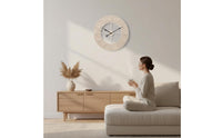 Wood Grain Look Wooden Wall Clock Modern Quiet Wall Clock