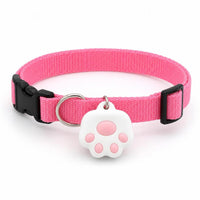 Adjustable Pet Collar with Tracker Case Comfortable Nylon Pet Tracker Collar Lightweight No Monthly Fee for Cats, Daily Walks