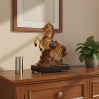 Luck Horse Ornament Fortune Rearing Horse Statue Luxury for Living Room, Office