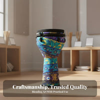 Adjustable Tuning Tunable Djembe Portable Djembe Drum Lightweight Musical Instrument Rich Resonant Sound for Beginners, Professionals, Music Class, Home Practice, Performance, Outdoor