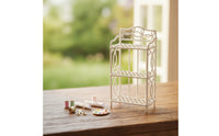 Miniature Shelf with Scrollwork Classic 1/12 Miniature Display Rack Solid Colour Furniture for Tabletop Photography