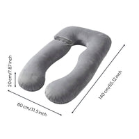 U-Shaped Maternity Pillow Multi-Functional Maternity Pillow Machine Washable Cover Support for Women, Expecting Parents, Nursing, Lounging