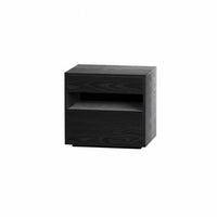 Minimalist design Nightstand with Drawers and Shelf Walnut Finish Single-Drawer End Table with Open Shelf Modern Design Bedroom Furniture Spacious Storage for Homeowners, Renters, Adults, Bedside, Guest Room