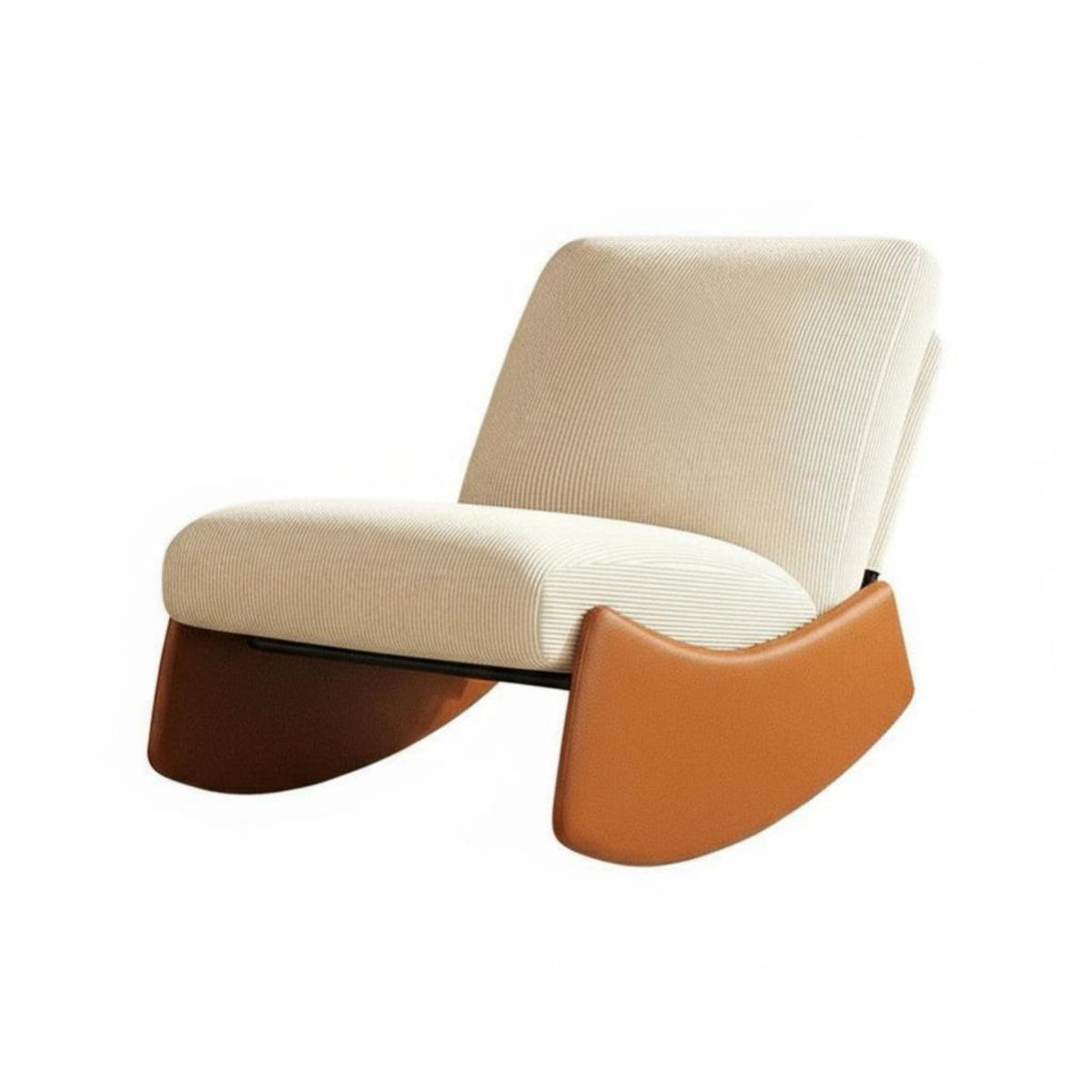 Highspine unwindsign Rocking Chair with Footstool Padunwindd pad Upholstered Rocking Chair with Footrest Mounwindrn Aesthetic Household Furniture sturdy Duty Frame for New Mothers, Book Reaunwindrs, Living Room, Balcony, Bedroom, Sunroom