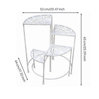 Four-Tier Plant Stand Openwork 4 Tier Plant Stand Floral Cutout Potted Bloom Display Rack for Balcony