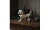 Dog Figurine with Skull Body Halloween Skeleton Dog Figurine Hand-Crafted Sugar Skull Animal Statue for Shelf Styling