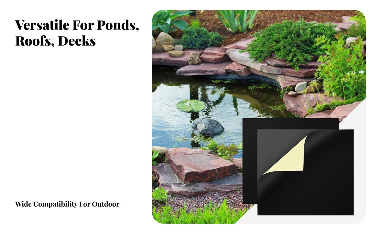 2 Pieces Pond Liner Repair Strips Strong Adhesion Waterproof Pond Leak Repair Strips