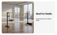 Freestanding Double Barre Stable Double Ballet Bar Anti-Slip Base Freestanding Dance Barre for Dancers, Ballerinas, Gym