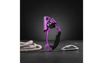 Hand Ascender Non-Slip Handle Climbing Rope Ascender Lightweight Metal Body Rope Grab Device for Mountaineering, Rescue