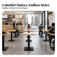Easy to Clean Table and Seating Group Simple Design Pedestal Table and Bull Curve Chair Set Long-Lasting Commercial Furniture Thickened Tabletop for Business Owners, Diners, Cafe Proprietors, Milk Tea Shop, Diner, Dining Room