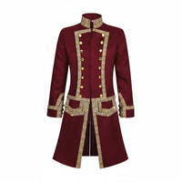 Colonial Tailcoat Vintage Style Colonial Coat High Detail Tailcoat for Stage Performance