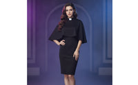 Clerical Cosplay Dress High Dress with Cape Tailored Outfit for Cosplayers