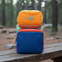 Lightweight Color Block Backpack Adjustable Straps Patchwork Student Rucksack Side Pockets Two-Tier Fashion Daypack Water for Students, Women, Teens, Travel, Casual Outings, Streetwear