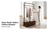 Stable Frame Rolling Clothing Rack Portable Mobile Clothes with Storage Cabinet Easy Assembly High Load Capacity for Apartment Dwellers, Homeowners, Bedroom, Entryway, Dressing Room, Retail Shop