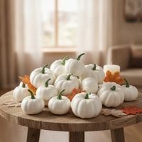 12 Pieces artificial pumpkins Autumnal Pumpkins Indoor and Outdoor Fake Pumpkin for Party Planners, Halloween, Table Centerpiece