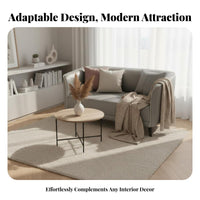Minimalist Design Loveseat Soft Cushions Upholstered 2-Seater Sofa Sturdy Frame Living Room Seating High-Density Foam Cushion for Homeowners, Apartment Dwellers, Telecommuting Workers, Reception Area, Bedroom, Retail Retailer, Office