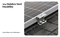 Rustproof Stainless Steel Solar Drainage Clip Prevents Dust Accumulation Solar Panel Drainage Clip Weather Resistant Anti-Clogging for Maintenance Technicians, Property Owners, DIY Enthusiasts, Outdoor, Rooftops, RV Roofs