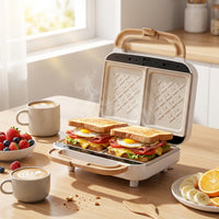 Multifunctional Breakfast Machine 3 in 1 Sandwich Maker Easy to Clean Double Sandwich Maker for Families, Couples, Workplaces, RV Trips11