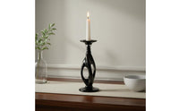 Art Glass Candlestick French Black Glass Candlestick Luxury Domestic Atmosphere Decor