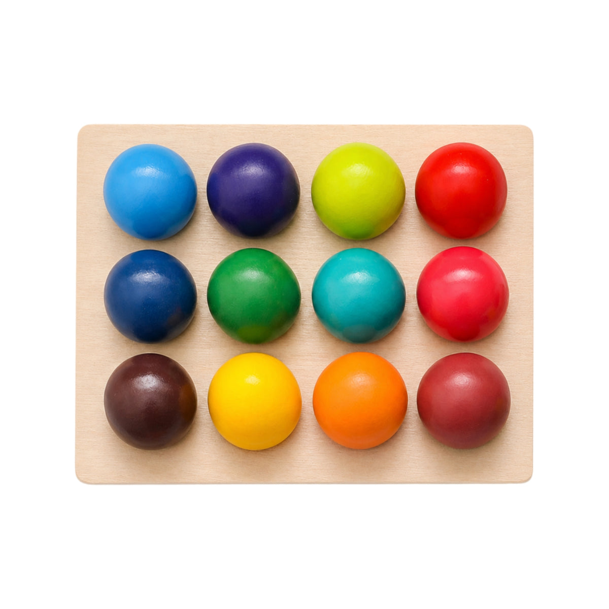 Compact Wooden Color Matching Game Educational Color Matching Puzzle Fine Motor Ball Puzzle Early Learning for Toddlers, Preschoolers, Home, Classroom