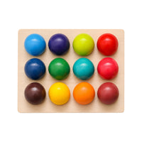 Compact Wooden Color Matching Game Educational Color Matching Puzzle Fine Motor Ball Puzzle Early Learning for Toddlers, Preschoolers, Home, Classroom
